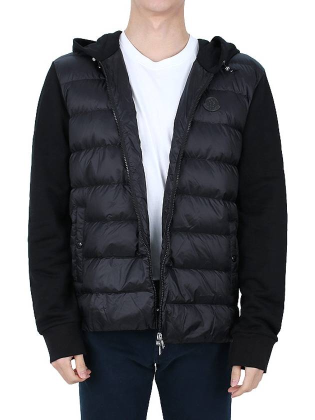 Men's Fleece Zip-Up Padding Black - MONCLER - BALAAN 4