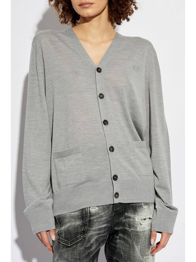 Dsquared2 Wool Cardigan With Pockets, Women's, Grey - DSQUARED2 - BALAAN 3