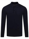 Noel Light Merino Long Sleeve Polo Shirt Navy - J.LINDEBERG - BALAAN 2