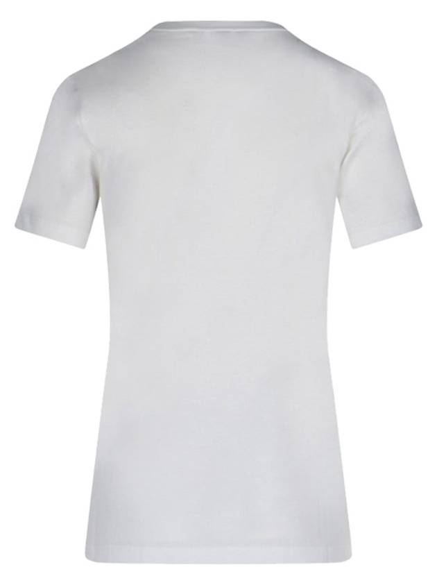 Cubic Logo Lettering Short Sleeve T-Shirt White - MONCLER - BALAAN.