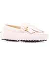 Double T Fringe Driving Shoes Pink - TOD'S - BALAAN 3