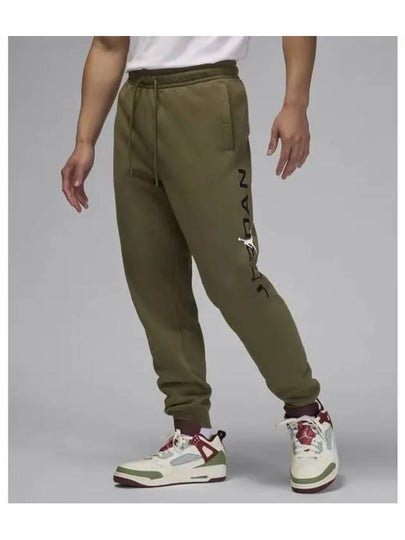 Jordan Essential Fleece Track Pants Medium Olive - NIKE - BALAAN 2