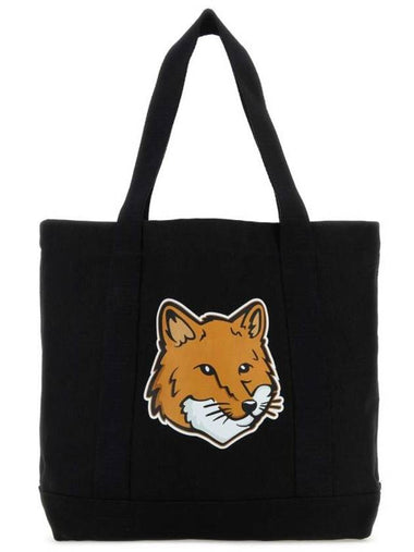 Fox Head Print Tote Bag Black - MAISON KITSUNE - BALAAN 1