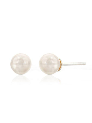 Pearl 8mm Earrings Silver - SOSOO - BALAAN 1