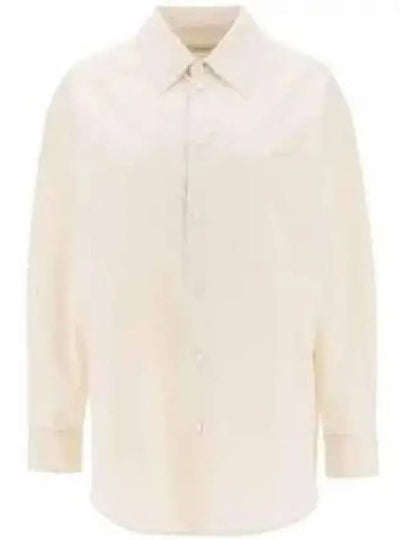 Men's Twist Cotton Poplin Long Sleeve Shirt Cream - LEMAIRE - BALAAN 2