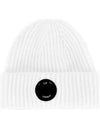 Lens Wappen Wool Beanie White - CP COMPANY - BALAAN 2