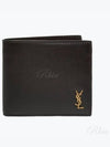 Tiny Monogram Half Wallet Black Gold - SAINT LAURENT - BALAAN 2