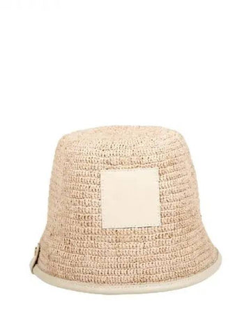 Jacquemus SOLI logo patch raffia bucket hat 270116 - JACQUEMUS - BALAAN 1