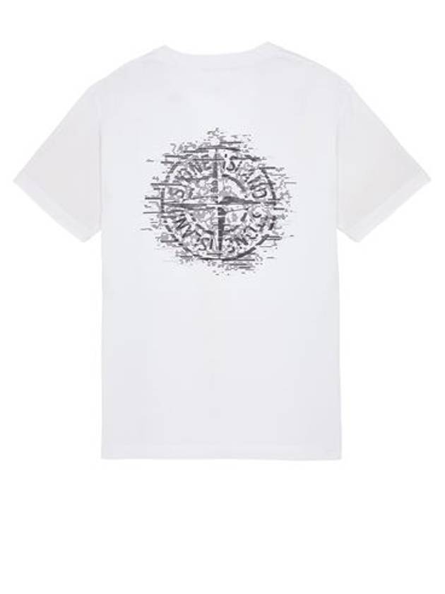 Garment Dyed Institutional One Print Cotton Jersey Short Sleeve T-Shirt White - STONE ISLAND - BALAAN 3