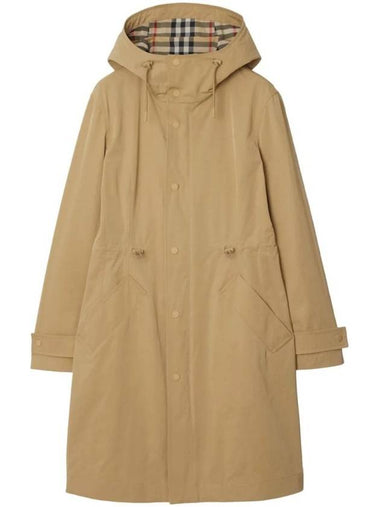 Whitby Nylon Cotton Parka Flax - BURBERRY - BALAAN 1