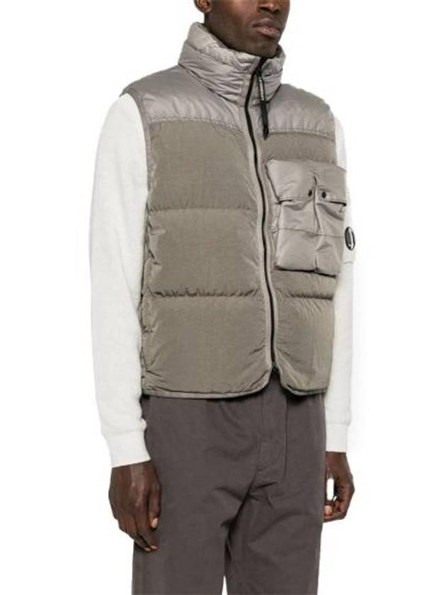 Eco Chrome-R Mixed Down Vest Walnut - CP COMPANY - BALAAN 4