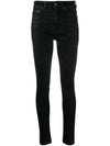 Women's High-Waist Skinny Jeans Black - SAINT LAURENT - BALAAN 1