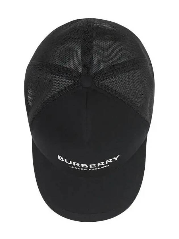 Logo Print Mesh Ball Cap Black - BURBERRY - BALAAN 5