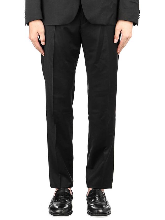 Men's Pocket Wool Slacks Black - HUGO BOSS - BALAAN.