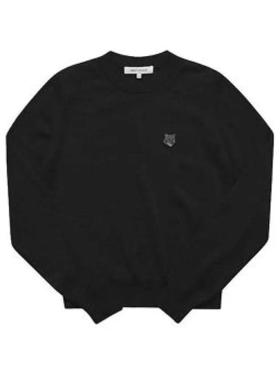 Bold Fox Head Wool Knit Top Black - MAISON KITSUNE - BALAAN 2