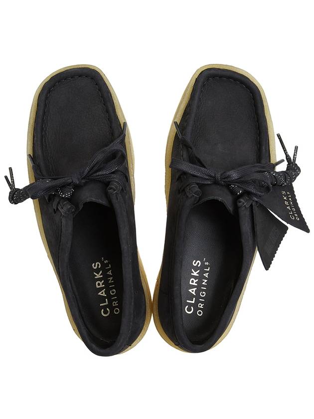 Wallabee Cup Nubuck Loafers Black - CLARKS - BALAAN 3