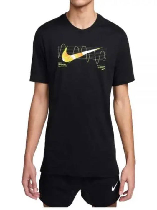 Men's Dri Fit Graphic Short Sleeve T-Shirt Black - NIKE - BALAAN 1