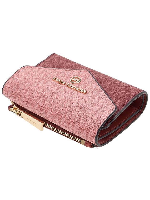 Jet Set Two-Tone Signature Logo Tri-Fold Half Wallet - MICHAEL KORS - BALAAN 5