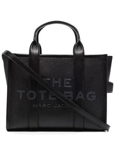 Logo Medium Leather Tote Bag Black - MARC JACOBS - BALAAN 2