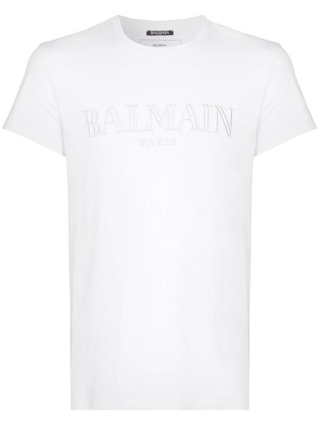 Logo Patch Short Sleeve T-shirt White - BALMAIN - BALAAN 1