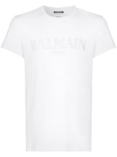 Logo Patch Short Sleeve T-shirt White - BALMAIN - BALAAN 1