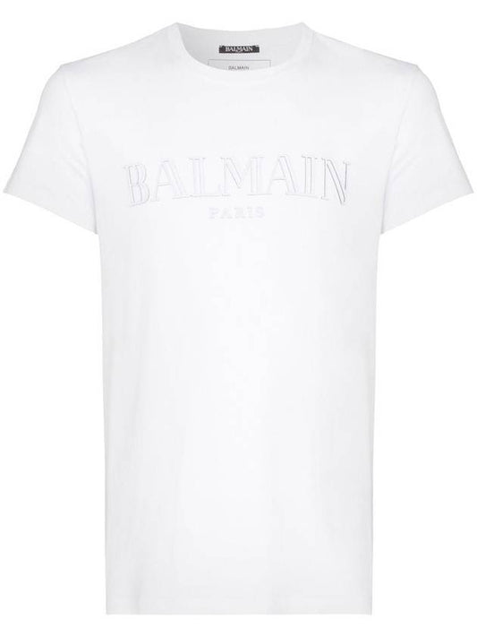 Logo Patch Short Sleeve T-shirt White - BALMAIN - BALAAN 1