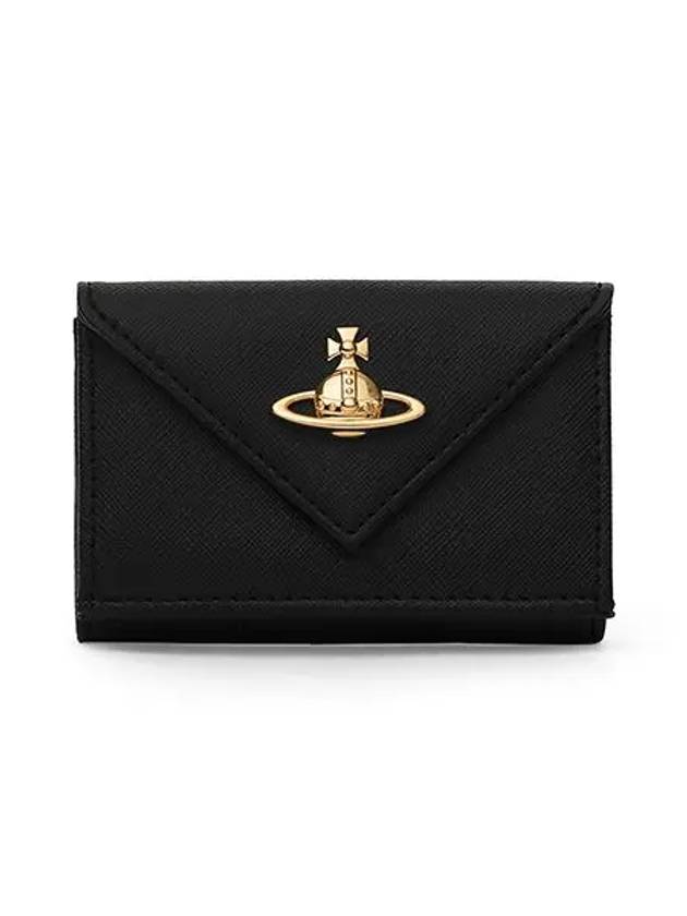 5115002EW S000B N402 Vegan Biogreen Saffiano Envelope Billfold Women s Half Wallet - VIVIENNE WESTWOOD - BALAAN 2