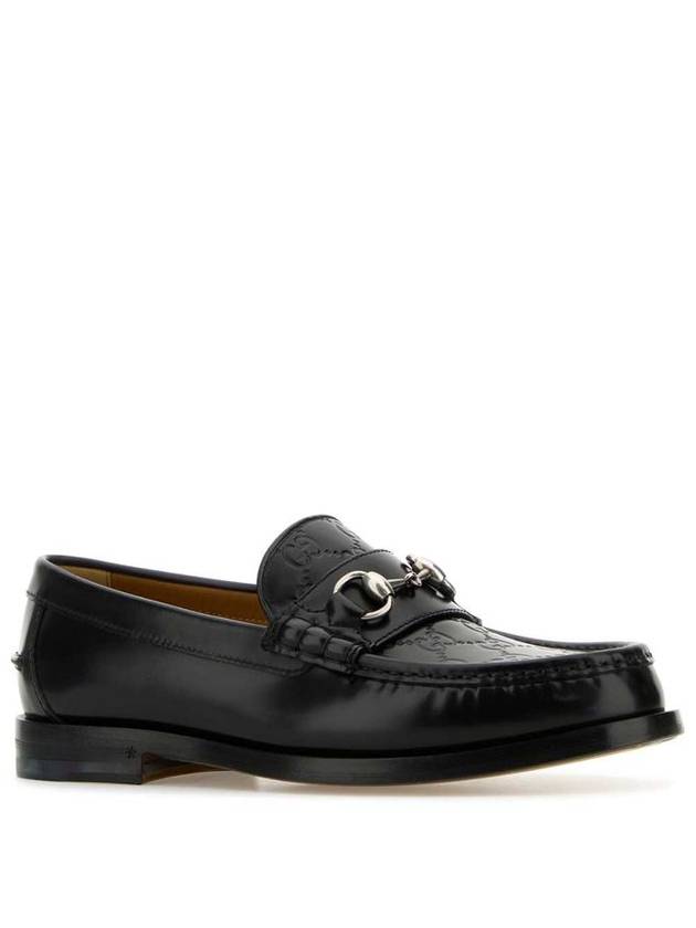 Men's GG Horsebit Leather Loafers Black - GUCCI - BALAAN 3