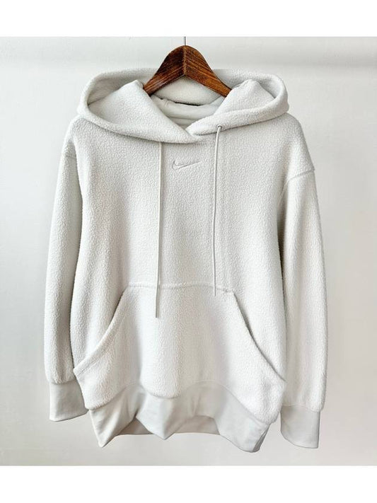 Plush Pullover Hooded Top Lightbone - NIKE - BALAAN 2