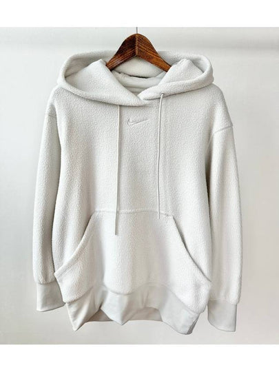 NSW Plush Hoodie Lightbone - NIKE - BALAAN 2