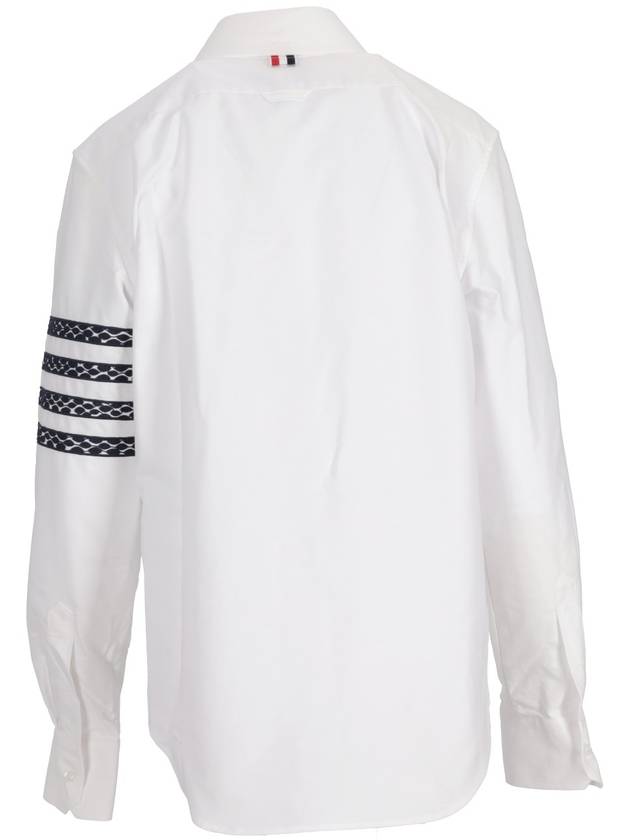 Easy fit point collar shirt white - THOM BROWNE - BALAAN 5