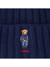 Bear Pom Pom Beanie Hunter Navy - POLO RALPH LAUREN - BALAAN 5