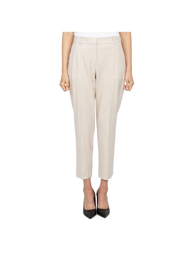 Women's Wool Crop Slacks Beige - THEORY - BALAAN 1