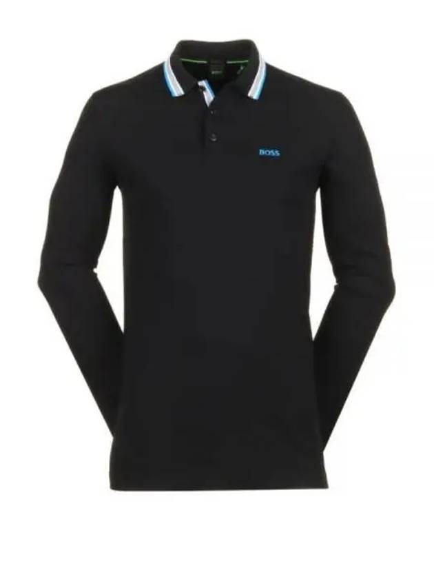 Logo Long Sleeve Polo Shirt Black - HUGO BOSS - BALAAN 2