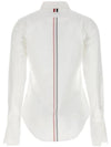 Women's Solid Oxford Striped French Cuff Shirt White - THOM BROWNE - BALAAN 4