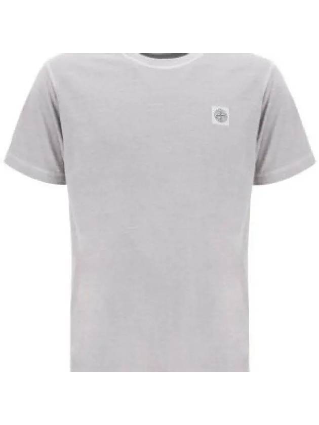 Organic Cotton Short Sleeve T-Shirt Dust Grey - STONE ISLAND - BALAAN 2