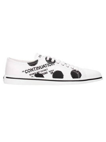 Point Toe Fabric Low Top Sneakers White - PRADA - BALAAN 1