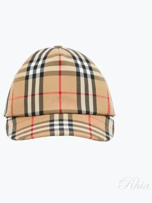 logo applique vintage check ball cap beige - BURBERRY - BALAAN 2