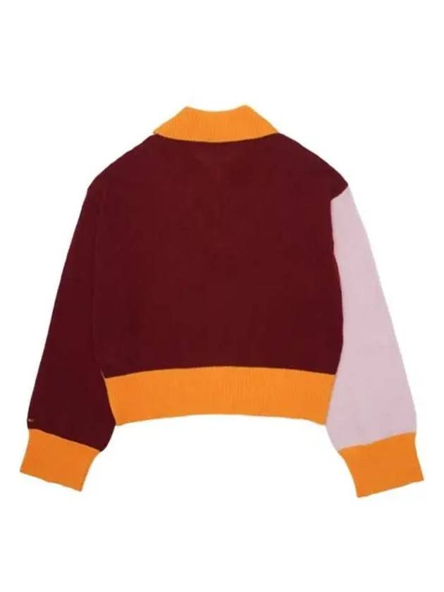 Color Block Polo Knit Top Pink - MARNI - BALAAN 3