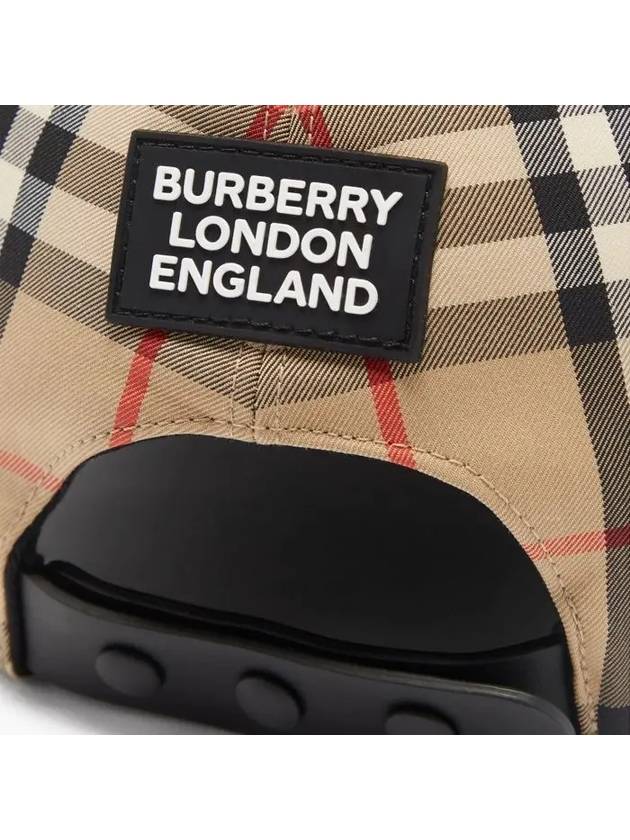 logo applique vintage check ball cap beige - BURBERRY - BALAAN 8