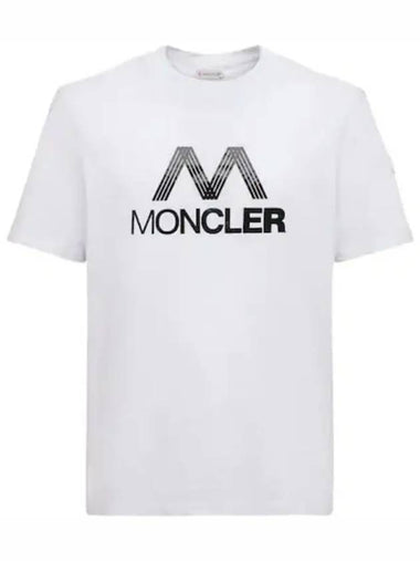 Logo Detail Cotton Short Sleeve T Shirt White 8C00038 829H8 001 - MONCLER - BALAAN 1