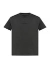 Reverse Embroidered Logo Stitched Cotton Short Sleeve T-Shirt Dark Grey - MAISON MARGIELA - BALAAN 2