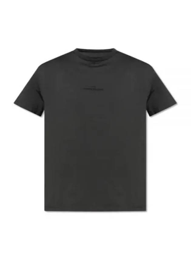 Reverse Embroidered Logo Stitched Cotton Short Sleeve T-Shirt Dark Grey - MAISON MARGIELA - BALAAN 2