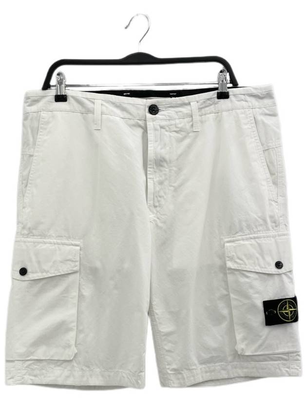 Men's Waffen Bermuda Cargo Shorts White - STONE ISLAND - BALAAN 2