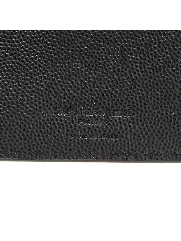 Logo East West Half Wallet Black - SAINT LAURENT - BALAAN 7