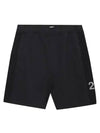 Men's Number Logo Training Cotton Shorts Black - STONE ISLAND - BALAAN 1