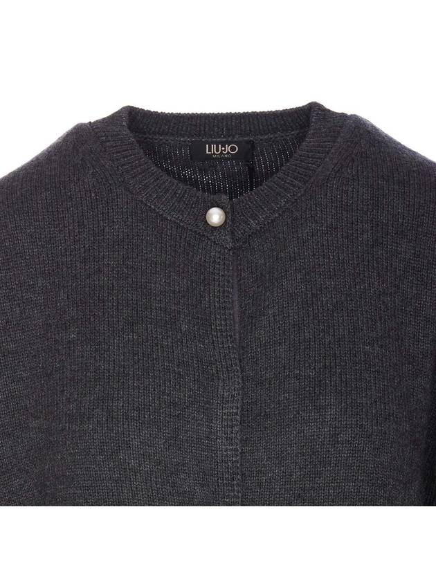 Liu Jo Gray Wool Cardigan - LIU JO - BALAAN 4