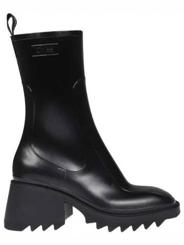 Betty Chunky Sole Rain Boots Black - CHLOE - BALAAN 1