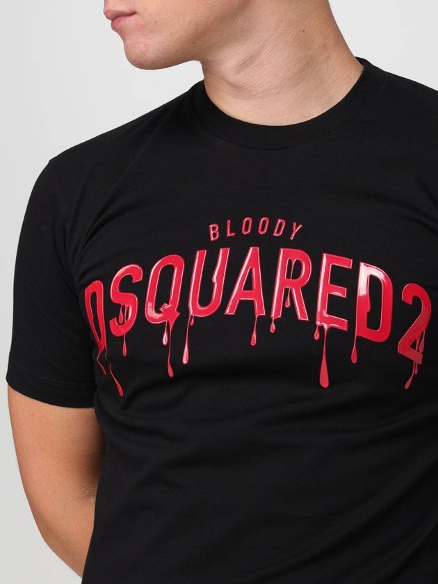 T-shirt Dsquared2 in jersey di cotone con stampa logo - DSQUARED2 - BALAAN 4