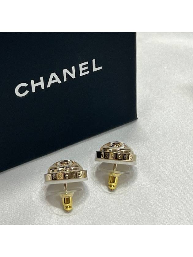 CC logo turn lock round earrings gold ABA005 - CHANEL - BALAAN 3